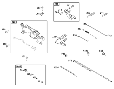 Controls Group Diagram and Parts List for 356447-0707-G1 200000 - 399999 Briggs and Stratton Engine